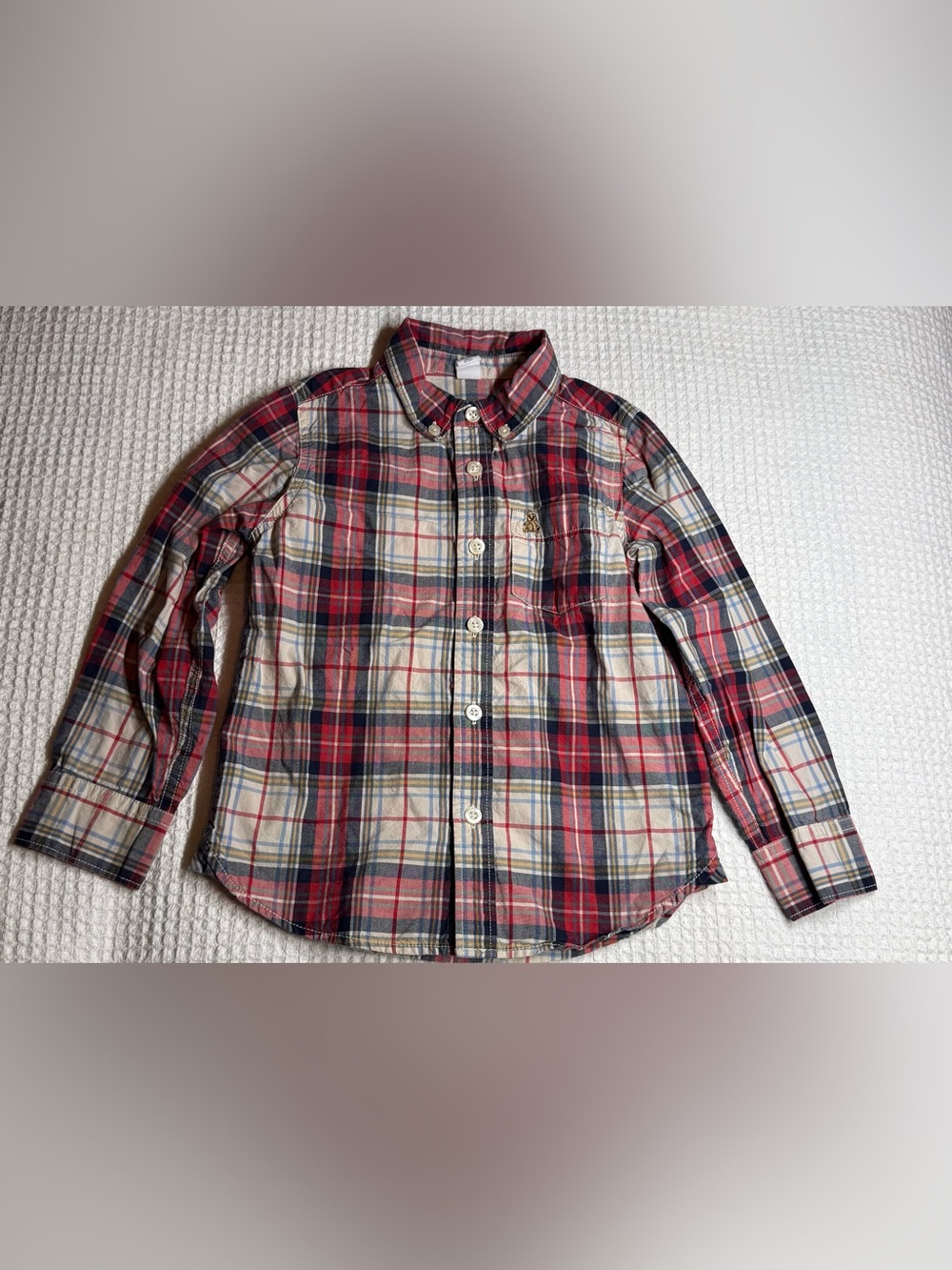 GAP Red Plaid Button-Down Shirt